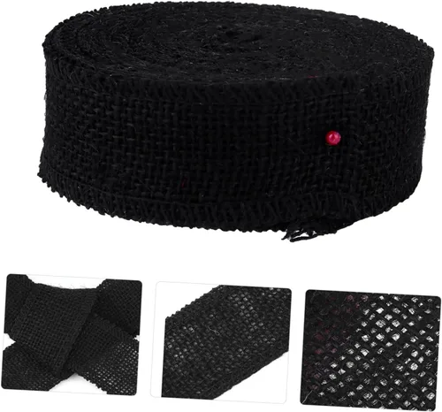 Vista 8 de TEHAUX 2 rollos de arpillera para envolver Navidad, cinta rizadora, cinta decorativa, cinta de coser, decoración de cinta de Navidad, cinta rizada