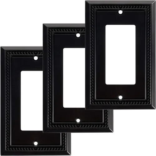 Vista 50 de Henne Bery Sunken Pearls - placa decorativa de pared, placa decorativa de pared, tapa de salida de la placa del interruptor, aleación de zinc sólida