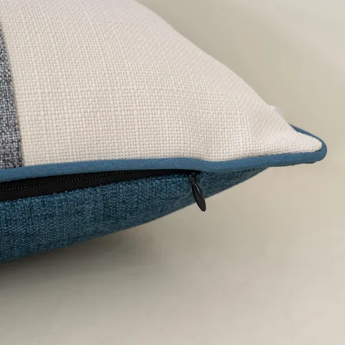 Vista 4 de Yangest - Funda de cojín de patchwork de lujo de 18x18 pulgadas, funda de almohada cuadrada de algodón y lino para sofá, dormitorio y sala de estar