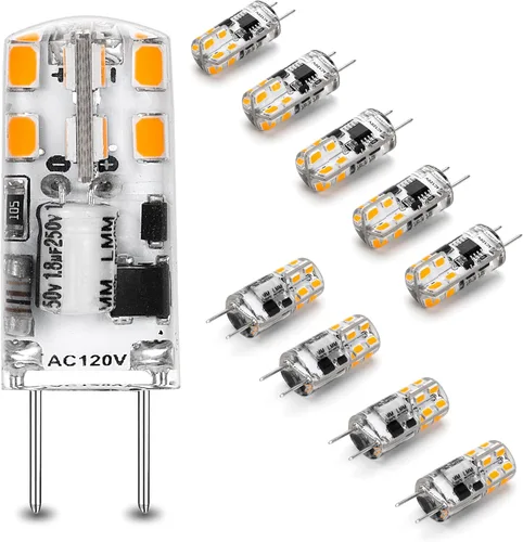 Vista 10 de AC100-240V T4 JC tipo GY6.35/G6.35 base bi-pin blanco cálido 2700K 5W 500lm