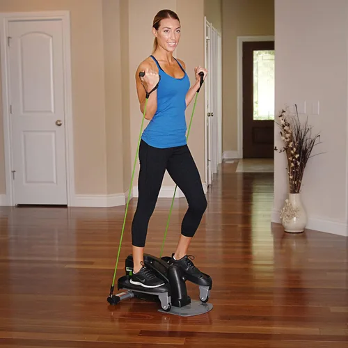 Vista 10 de Stamina Inmotion Compact Strider - Máquina de ejercicio para pies para debajo del escritorio, elíptica para estar de pie o sentado, equipo elíptico