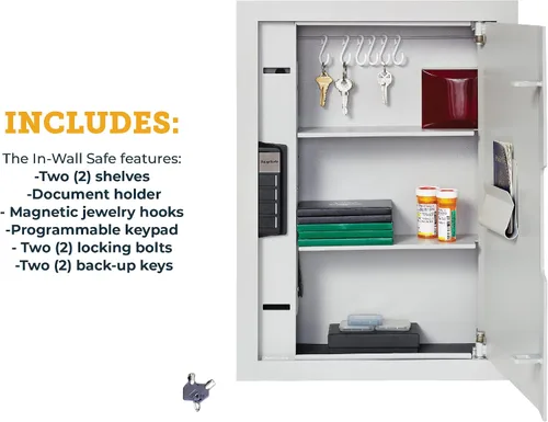 Vista 6 de SnapSafe Caja fuerte para armas de pared y dinero – La caja fuerte oculta proporciona seguridad para tus armas de fuego y objetos de valor, entrada