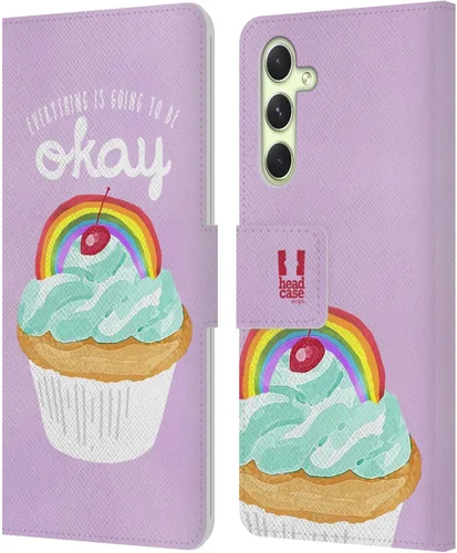 Vista 236 de Head Case Designs Assortment Cupcakes Happiness Leather Wallet Case Compatible with Samsung Galaxy A07 4G Surtido