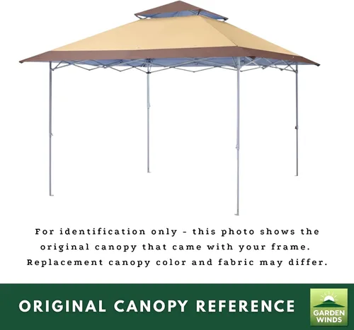 Vista 6 de Garden Winds Cubierta superior de repuesto RipLock 350 reforzada compatible con AbcCanopy, MasterCanopy, Cooshade 13 x 13 pies de pierna recta