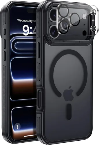 Vista 108 de Funda magnética para iPhone Air con protector de lente de cámara, protección grado militar de 10 pies, compatible con funda MagSafe Slim para iPhone