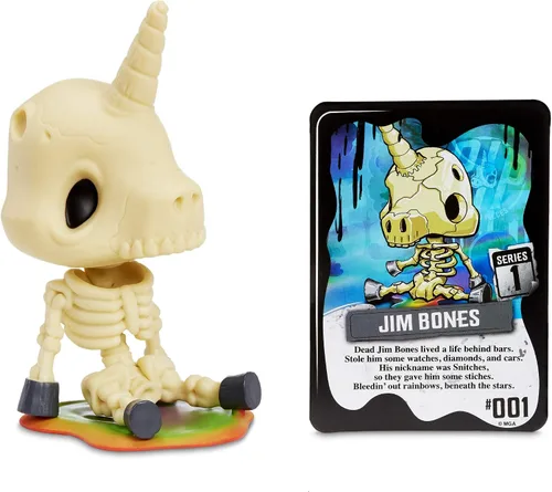 Vista 2 de R.I.P. Arcoiris en pedazos retorcido, personaje de unicornio desordenado Jim Bones
