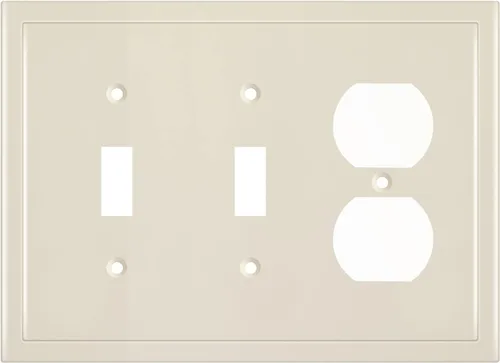 Vista 63 de Henne Bery Placa decorativa de pared con borde moderno, tapa de tomacorriente para cubrir enchufe, aleación de zinc maciza duradera
