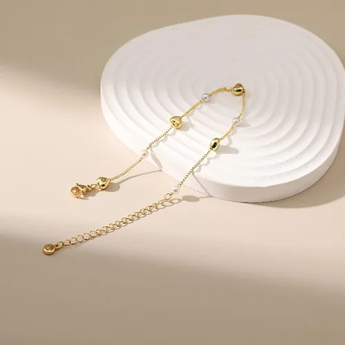 Vista 62 de Delicadas pulseras de oro para mujer, chapado en oro 18, ajustable, mal de ojo, mariposa, cuentas, perla, corazón, turquesa, hecha a mano para mujer