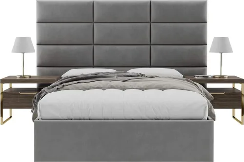Vista 49 de Vänt - Paneles tapizados de cabecera para montar en la pared, diseño Elizabeth, 120 x 46 pulgadas, configuración de 16 paneles individuales