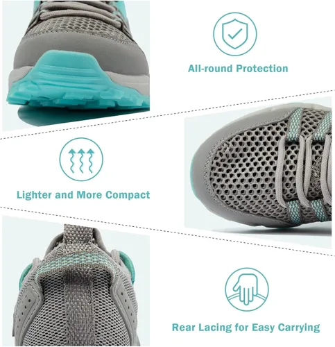 Vista 6 de MAINCH Zapatos acuáticos de senderismo para mujer de secado rápido para deportes al aire libre
