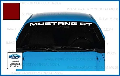 Vista 7 de Pegatina para Ford Mustang Front Parabrisas (1999-2004), diseño gráfico V6 GT - MGT, Bronce Metálico