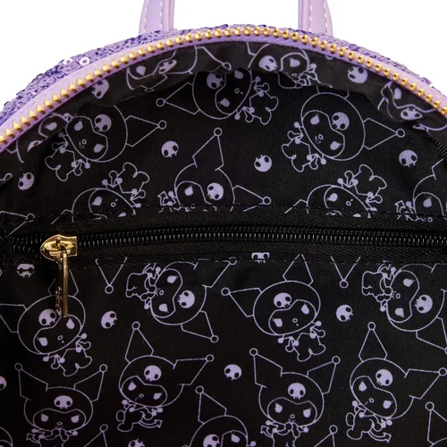 Vista 5 de Loungefly Mini mochila Sanrio Sequin Kuromi, Multi, Mini mochila