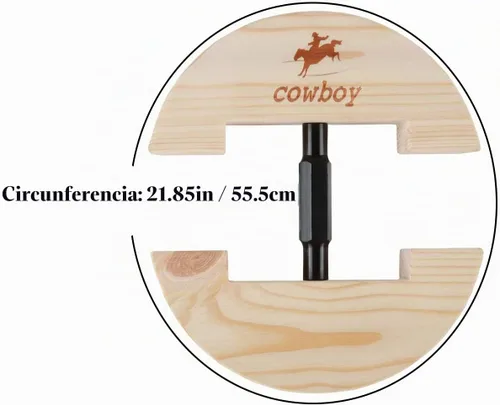 Vista 4 de Cowboy Camilla de sombrero, tamaño grande de 7 1/2 a 10 5/8, hebilla ajustable colorida resistente (grande, negro)