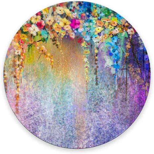 Vista 25 de Alfombrilla para mouse, de colores abstractos, personalizable, redonda, texturizada, lavable, con base de goma antideslizante, para mouse