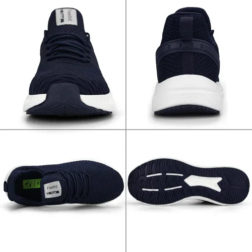 Vista 4 de Feethit - Tenis de correr modernos para hombre antideslizantes, ligeros, transpirables y de malla