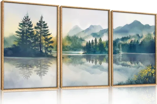 Vista 47 de HPINUB - Lienzo decorativo abstracto moderno para pared, juego de 3 impresiones artísticas enmarcadas, pintura de pared grande en blanco y negro, 16