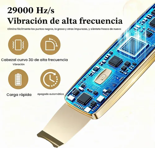 Vista 2 de Herramientas para quitar puntos negros, espátula facial 4 en 1 para Dorado