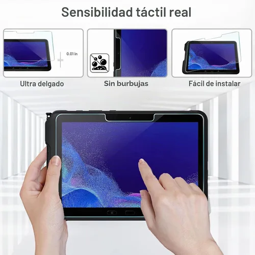 Vista 5 de ProCase Paquete de 2 protectores de pantalla para Samsung Galaxy Tab Active4 Pro de 10.1 pulgadas 2022/Tab Active Pro de 10.1 pulgadas 2019
