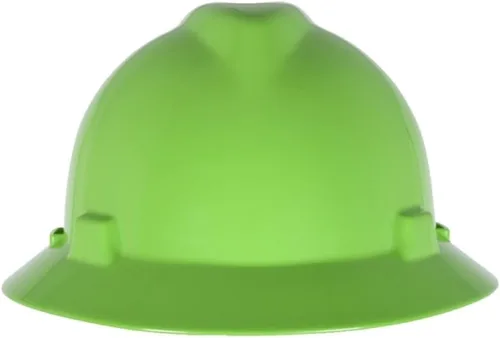 Vista 10 de MSA V-Gard Casco de Ala Completa con Suspensión - Carcasa de Polietileno, Protección Superior contra Impactos y Correas de Corona Autoajustables