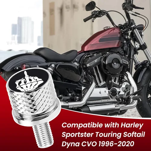 Vista 2 de Tornillo de tornillo de asiento de guardabarros moleteado de acero inoxidable de 1/4 "-20 roscas compatible con Harley Sportster Touring Softail