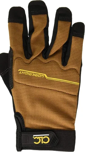 Vista 3 de CLC Custom Leathercraft 124M Workright - Guantes de trabajo con agarre flexible, resistentes al encogimiento, destreza mejorada, resistentes