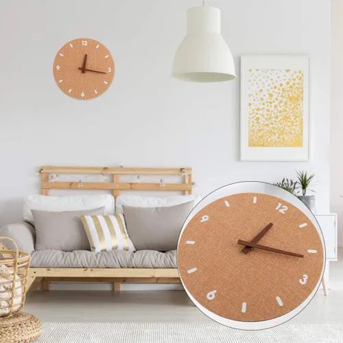 Vista 7 de 1pc reloj de pared rústico colgante reloj digital de pared simple decorativo reloj romano número madera