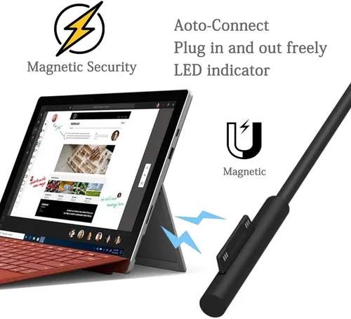 Vista 6 de MOCOST Microsoft Surface Connect a USB-C PD 15 V Cable de carga compatible con Microsoft Surface Pro Series, Surface Book Series, Surface Laptop