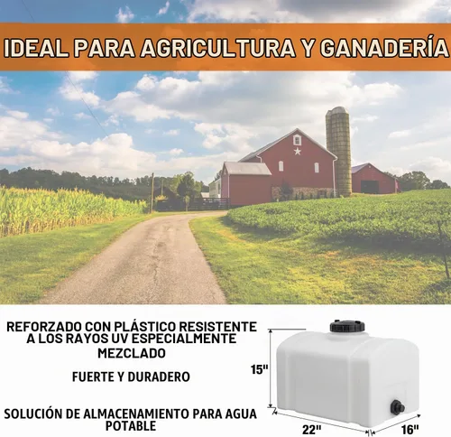 Vista 6 de RomoTech 82123889 Tanque de Agua con Depósito Abovedado de Polietileno, 16 galones, Fabricado en EE.UU., Tanque de Polietileno para Agua y Líquidos
