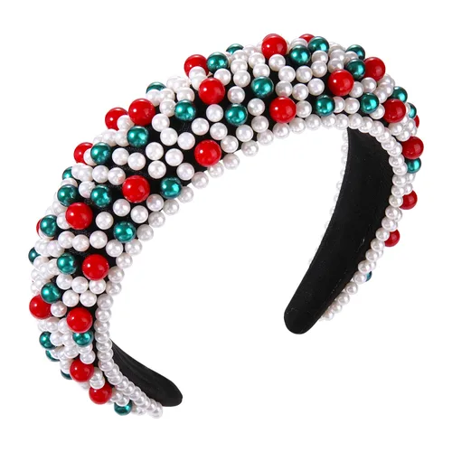 Vista 8 de Diademas de cristal para mujer, diadema acolchada de perlas para el día de San Valentín, con diamantes de imitación y perlas de imitación