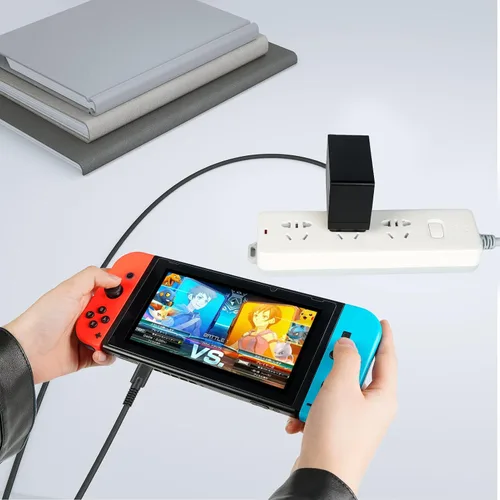 Vista 4 de Cargador de interruptor de 10 pies para Nintendo Switch, cargador rápido diseñado para Nintendo SwitchSwitch LiteSwitch OLED, compatible con el modo