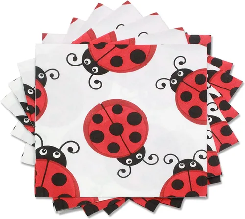 Vista 16 de Servilletas de Navidad – Servilletas desechables de papel rojo para fiesta de sombrero de Navidad, decoración de fiesta de copo de nieve de Navidad
