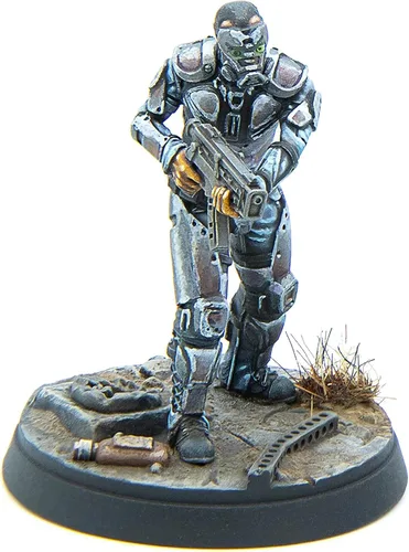 Vista 3 de Modiphius Entertainment Ltd Fallout Wasteland Warfare: Enclave-Assault Force - 6 Miniaturas, Figuras de Resina de Calidad de 32mm Sin Pintar