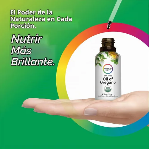 Vista 6 de Aceite de orégano Rainbow Light 2 onzas líquidas USDA Organic