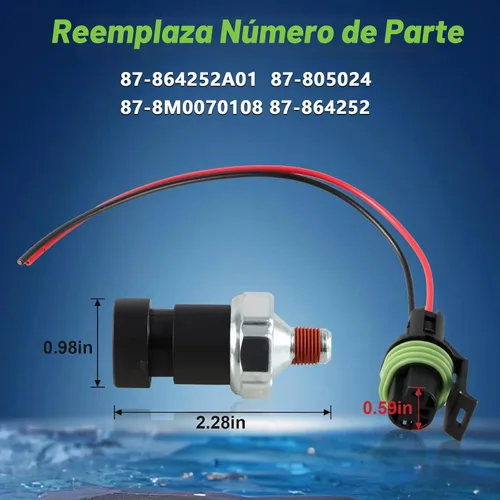 Vista 3 de Presión de aceite Bomba de combustible Interruptor de sensor de cierre de presión Compatible con motores Mercruiser (Quicksilver) 4.3L 5.0L 5.7L 305