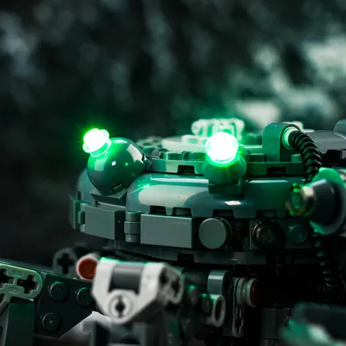 Vista 7 de LocoLee Kit de luces LED para Lego Spider Tank 75361, accesorios de iluminación para bricolaje, compatibles con Lego 75361, juego de construcción