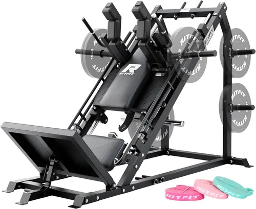 Vista 12 de RitFit Gazelle Pro - Máquina de prensa de piernas y sentadillas 3 en 1, máquina de prensa de piernas de acero de alta resistencia, capacidad de 2000
