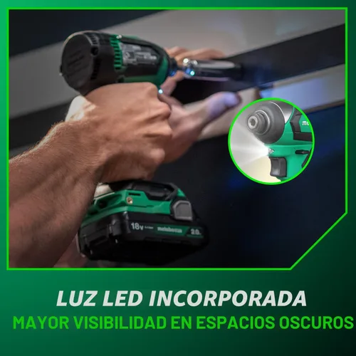 Vista 9 de Metabo HPT Kit combinado de taladro conductor inalámbrico sin escobillas multivoltios de 18 V y destornillador de impacto, kit de herramientas