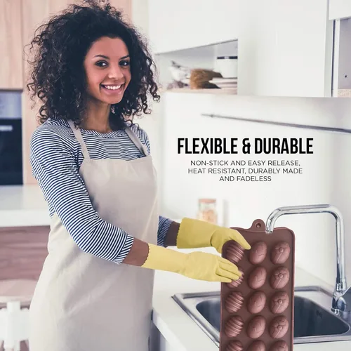 Vista 4 de Molde de silicona para chocolate de Pascua, molde de silicona con forma de huevo, moldes para hornear para dulces de Pascua, mini jabón, pastel
