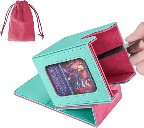 Vista 27 de AFIING MTG Caja de Mazo para Commander Display, Caja de Cartas que Cabe 100 Cartas con Doble Funda, Caja de Almacenamiento Magic Commander TCG con 2