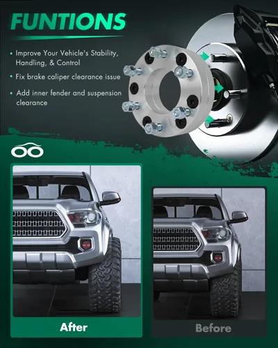 Vista 5 de SCITOO Espaciadores de rueda de 2 pulgadas 5x135 para Ford para F-150 2 piezas Adaptadores de espaciadores de rueda 12x1.5 pernos de 3.4 in HB 5