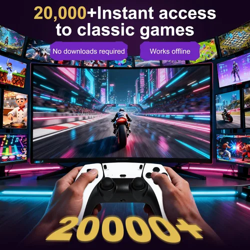 Vista 3 de 2026 Upgraded Retro Gaming Console with 20k+ Classic Games & 23 Emulators, 4K HDMI Plug & Play Game Stick for TV, Includes Dual 2.4G Wireless
