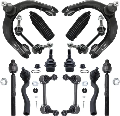 Vista 156 de Detroit Axle - Kit de suspensión frontal de 15 piezas para Jeep Grand Cherokee 99-04 1999 2000 2001 2002 2003 2004, brazos de control superior e