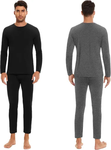 Vista 2 de SIMIYA Thermal Underwear Set for Men Long Johns with Fleece Lined