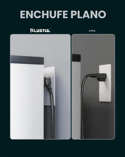 Vista 6 de Regleta protectora de sobretensiones de 5 pies (4080J), protector de sobretensiones negro con 12 tomas, diseño espacioso para enchufes grandes