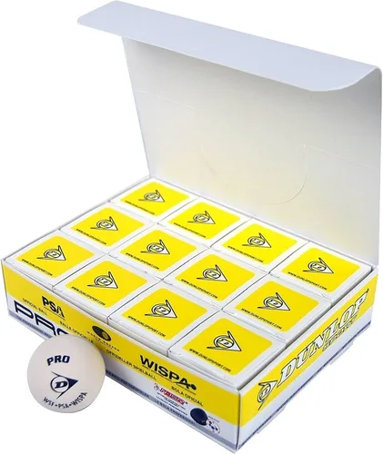 Vista 2 de Dunlop Sports Pro Glass Court Squash Ball, 12-Ball Box