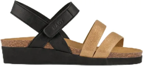 Vista 16 de Naot Kayla sandalia con taco de cuña para mujer Piel de lagarto beige