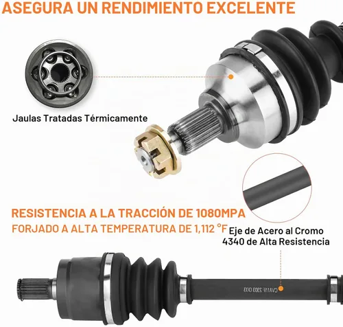 Vista 3 de Eje CV delantero con rodamiento para Honda Foreman 500/Foreman Rubicon 500 2014 2015 2016 2017 2018 44250-HR4-A21, 44250-HR4-A22 ATV ejes