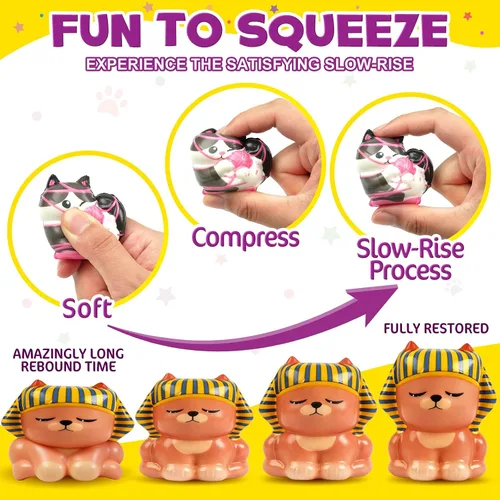 Vista 3 de FUNNYB&G Juguetes esponjosos para gatos para niños, paquete de 24 juguetes