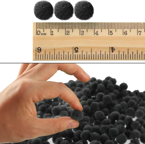 Vista 3 de Blulu - Pompones para manualidades y suministros de hobby, 500 unidades, 0.5 in