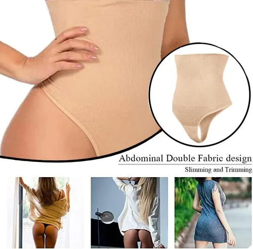 Vista 9 de ShaperQueen 102 Moldeador de cintura tipo tanga (entrepierna clásica y abierta) para mujer, entrenador de cintura, faja, control de abdomen